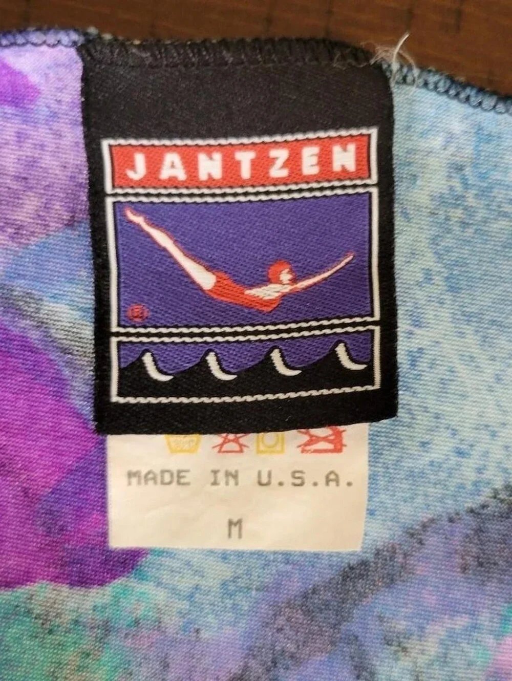 Jantzen Swim | Vintage Blue & Purple Floral Sarong